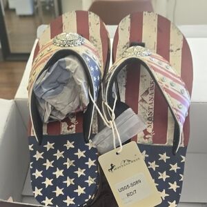 Montana West Stars and Stripes Sandals